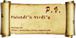 Palotás Virág névjegykártya