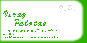 virag palotas business card
